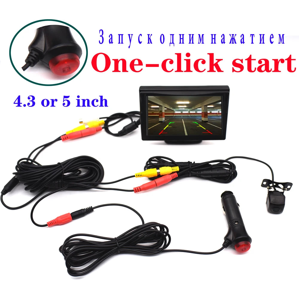 Parking Backup Car Monitor 4.3 inch Screen for Rear View Reverse Camera TFT LCD Display HD Digital Color 4.3 Inch PAL/NTSC
