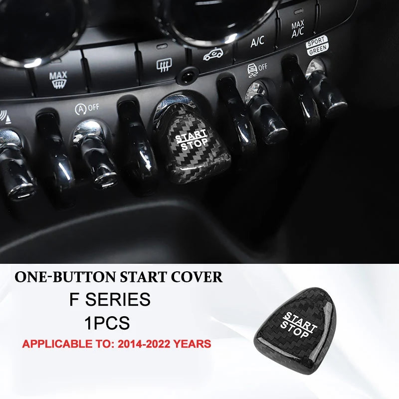 Car Interior Accessories For Mini Cooper F54 F55 F56 F57 F60 Real Carbon Fiber Decorative Cover Sticker Protective Auto Part