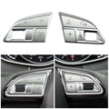 Car styling Atuo steering wheel switch buttons Trim Frame Covers stickers for Audi A6 A7 C7 S6 S7 RS6 RS7 Interior Accessories