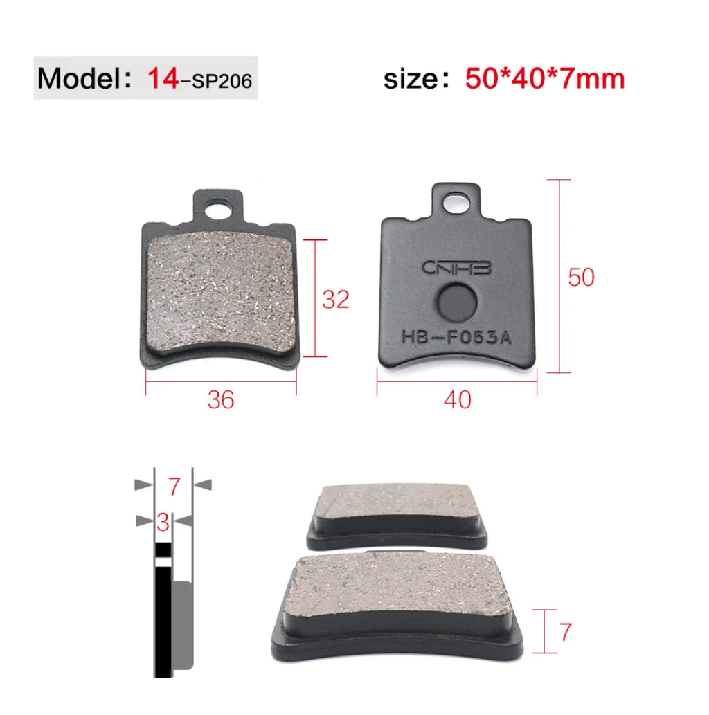 Motorcycle Brakes Front Rear Disc Brake Pads Shoes for 50cc 125cc 150cc 250cc CBR CRF CTCT CBX Scooter Moped