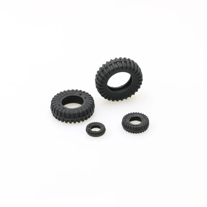 10PCS Mini Tires Diameter 10/20/24/32/40/50mm Emulated Tyres Black Micro Wheel for RC Fishing Bait Boat/RC Simulation Boat Parts
