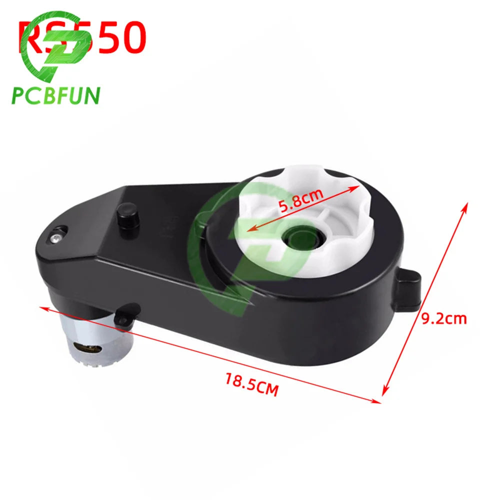 12V 18000-23000RPM Electric DC Motor Gearbox Wear-resistant Low Noise DC Motor Gear Box for Motorcycle Kids Car Toy
