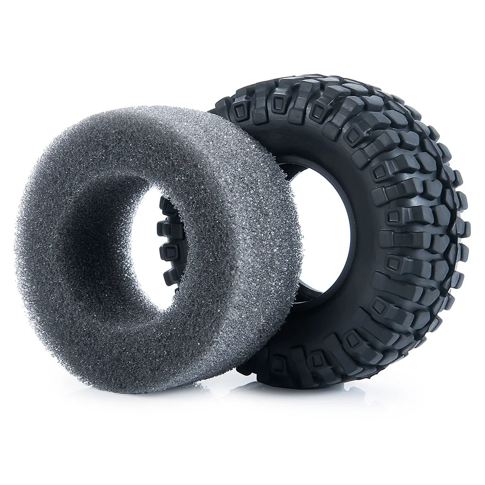 YEAHRUN 4PCS 1.0" Soft Rubber Tyres for 1/24 Axial SCX24, 1/18 TRX4M RC Micro Crawler Car Wheels Tires Parts
