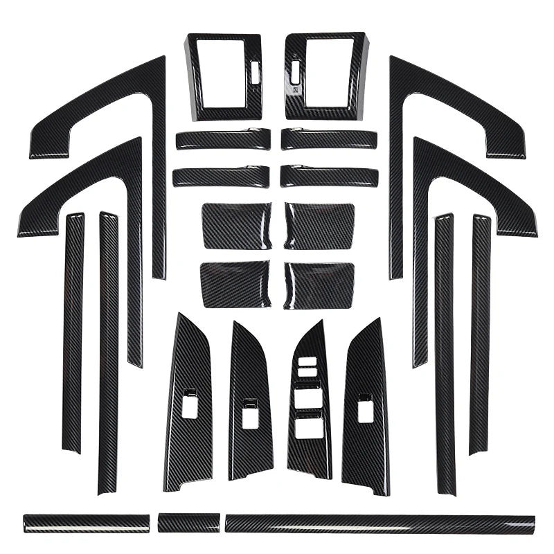 For 2008-2021 Land Cruiser 200 LC200 Interior Design Accessories Upgrade Decorative Car Door Carbon Fiber Texture Handle Panel