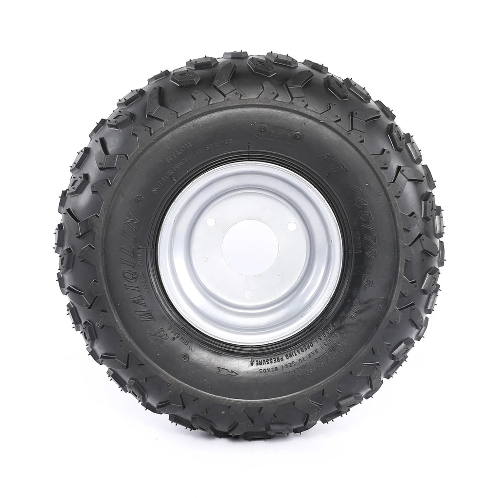 2x 145/70- 6 Go-Cart Tyre + Go-Cart Wheel Rim for 50/70/90/110/125cc Quad Bike Buggy AT Coolster Polaris Kawasaki