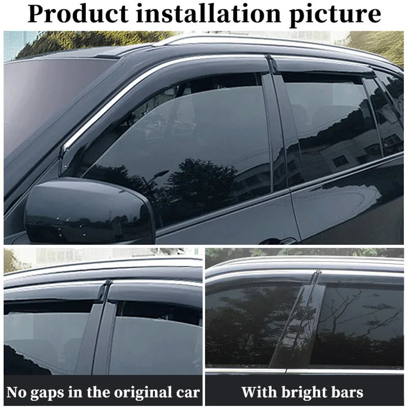 For Volkswagen VW Touareg 2006-2010 window visor car rain shield deflectors awning trim cover exterior car-styling accessories