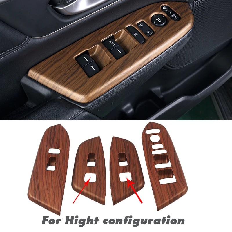 Car Interior Peach Wood Grain Inner Door Handle Decoration Frame Car Styling For Honda CRV CR-V 2017 2018 2019 2020 Accessories