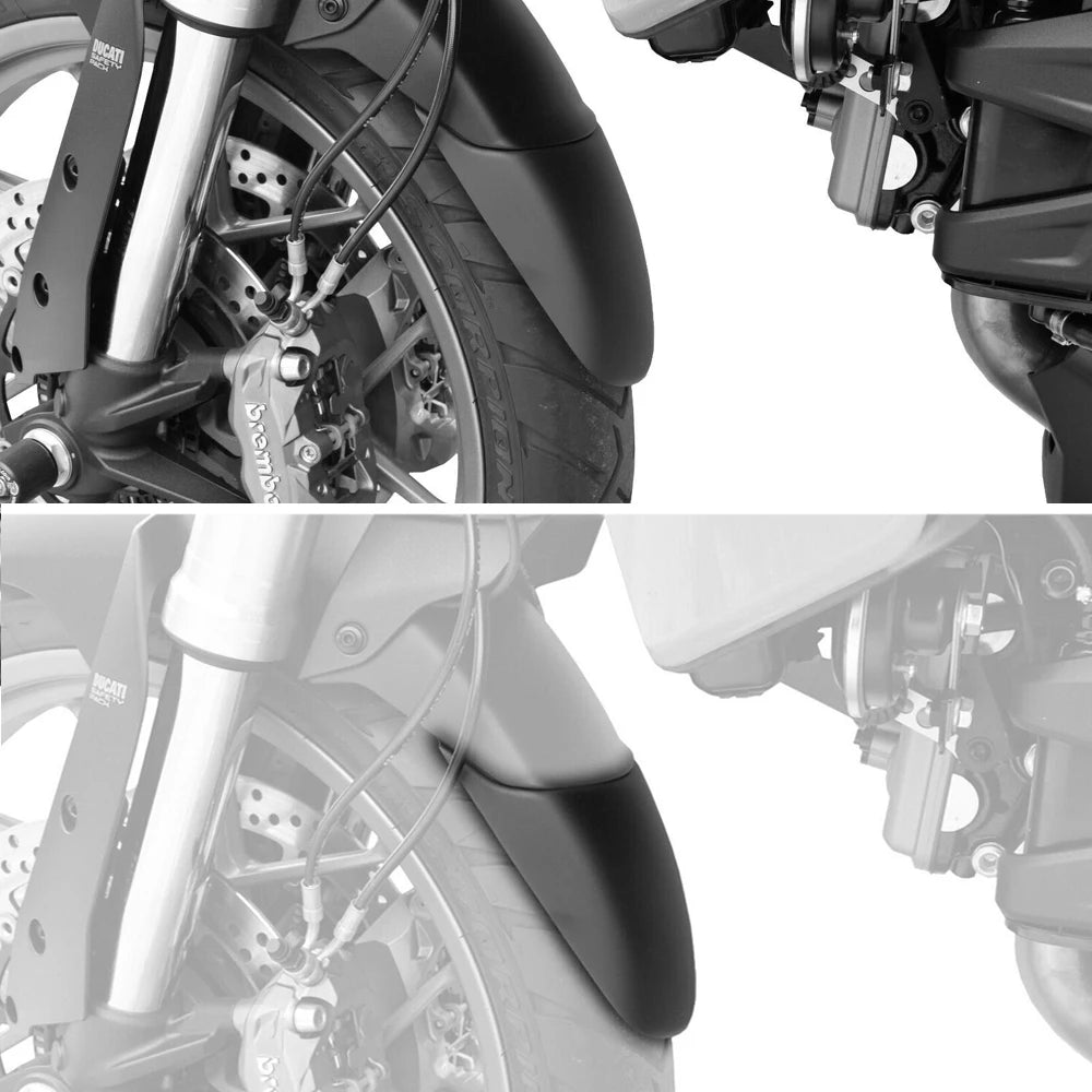 Motorcycle Accessories For Ducati Multistrada 1200 1200S ABS Plastic Material Protective Front Fender Extension Rear Extender