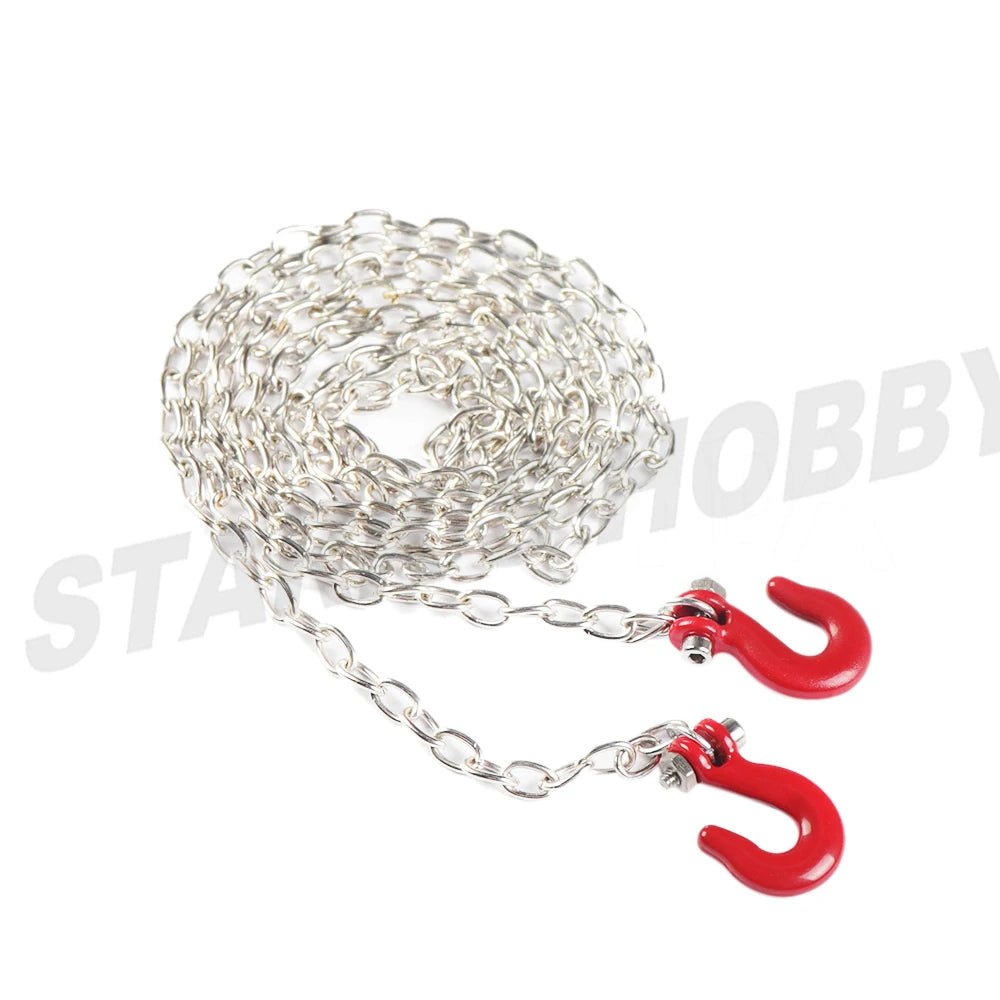 1/10 Scale Accessories Metal Tow Hook Trailer Rope Chain Trailer shackle for RC Crawler Car Axial SCX10  TRX4 D90 Capra