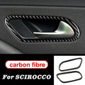 For VW scirocco R Accessories Carbon Fiber Internal Stickers Door Handle Rearview mirror knob 2009-2016 Car Styling