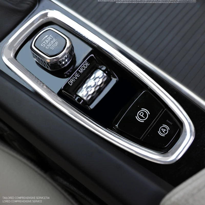 Center Console Car Armrest Gear Stall BrakeHand Frame Decoration Cover Trim Chrome NEW For Volvo XC90 XC60 S90 V90 V60 s60