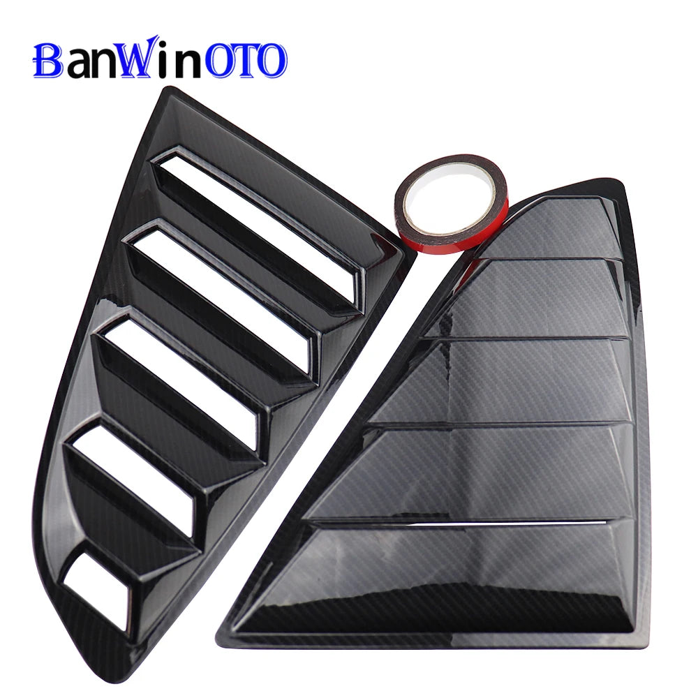 For Ford Mustang Rear Quarter Window Louvers Spoiler Scoops Car Tunning Panel Side Air Vent Cover 2015 2016 2017 2018 2019-2023