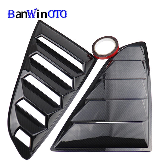 For Ford Mustang Rear Quarter Window Louvers Spoiler Scoops Car Tunning Panel Side Air Vent Cover 2015 2016 2017 2018 2019-2023