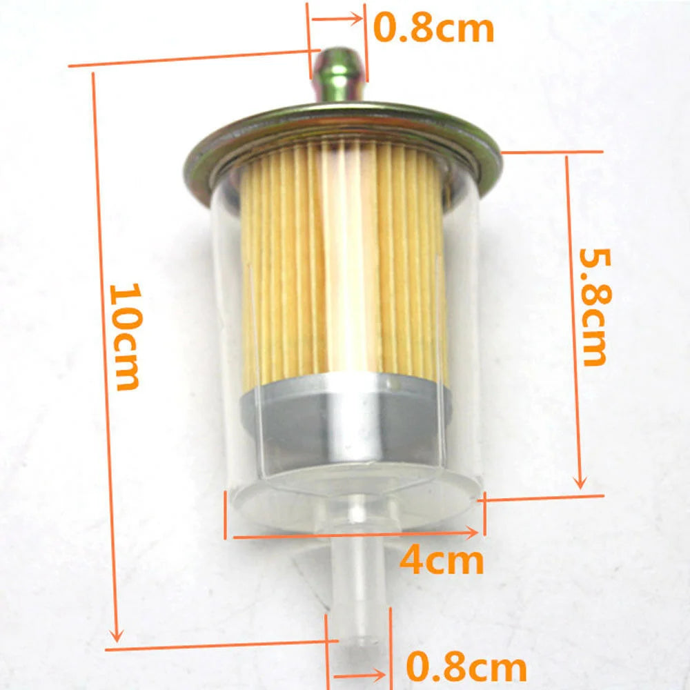 Motorcycle Tractor Truck Inline Gas Petrol Fuel Filter 8mm 3/8'' Pipe Universal Car Tuning Durable Car Accessories Universal