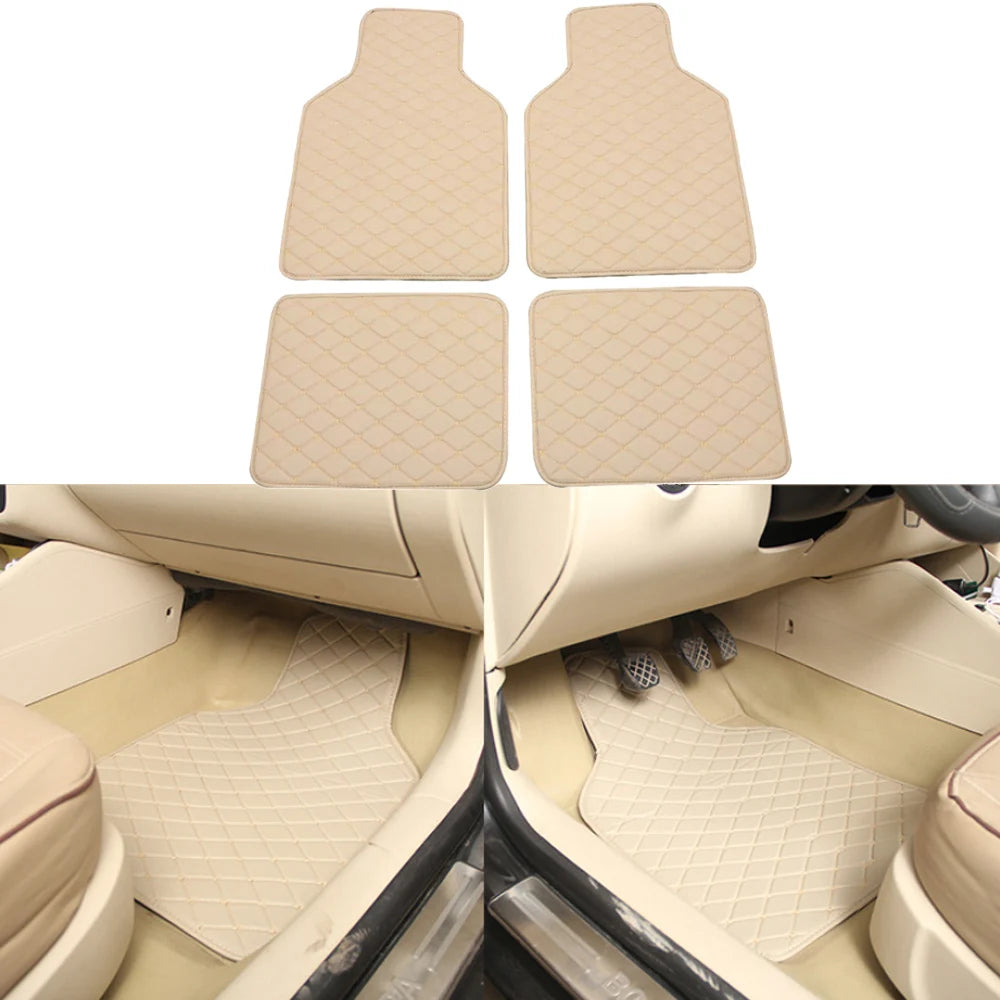 4pcsCar Floor Mats Carpet Floor Mat SetUniversal Fit Car Floor Mats Protection, Auto Front & Rear Carpet Mat for Sedan SUV Truck