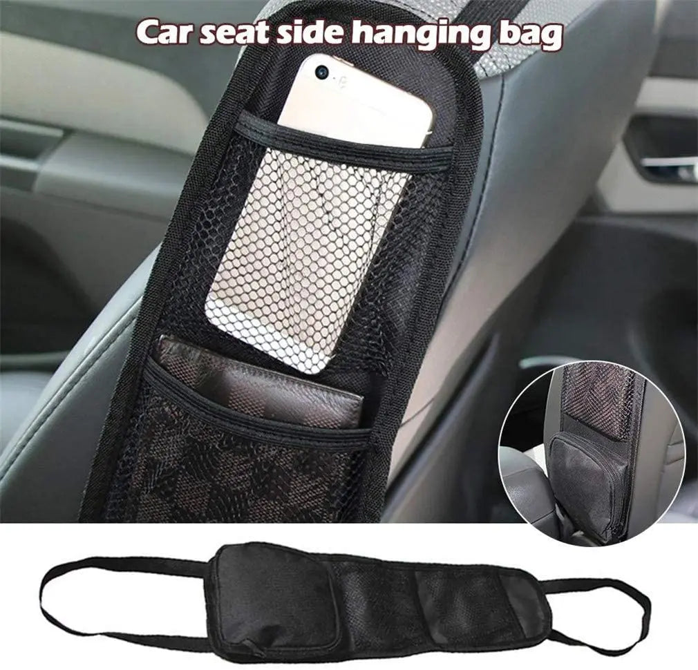 Car Seat Organizer Auto Seat Side Storage Hanging Bag Multi-Pocket Drink Holder Mesh Pocket Car Styling Organizer Phone Holder
