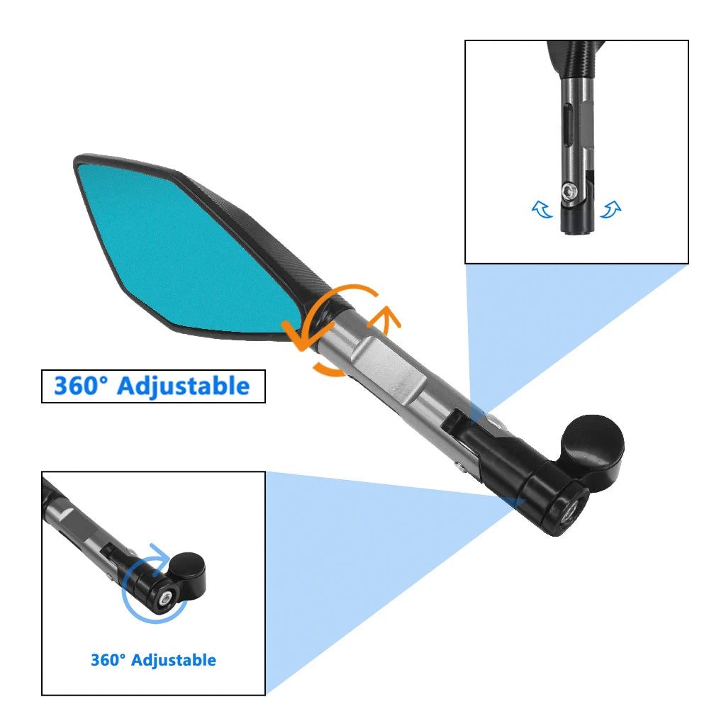 Motorcycle Accessories Aluminum Rear View Rearview Mirrors Side Mirror For YAMAHA MT07 MT09 For Honda CB650F For Kawasaki Z900