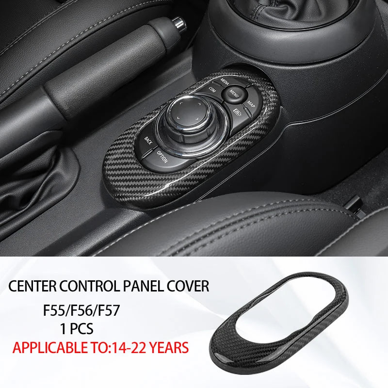 Car Interior Accessories For Mini Cooper F54 F55 F56 F57 F60 Real Carbon Fiber Decorative Cover Sticker Protective Auto Part