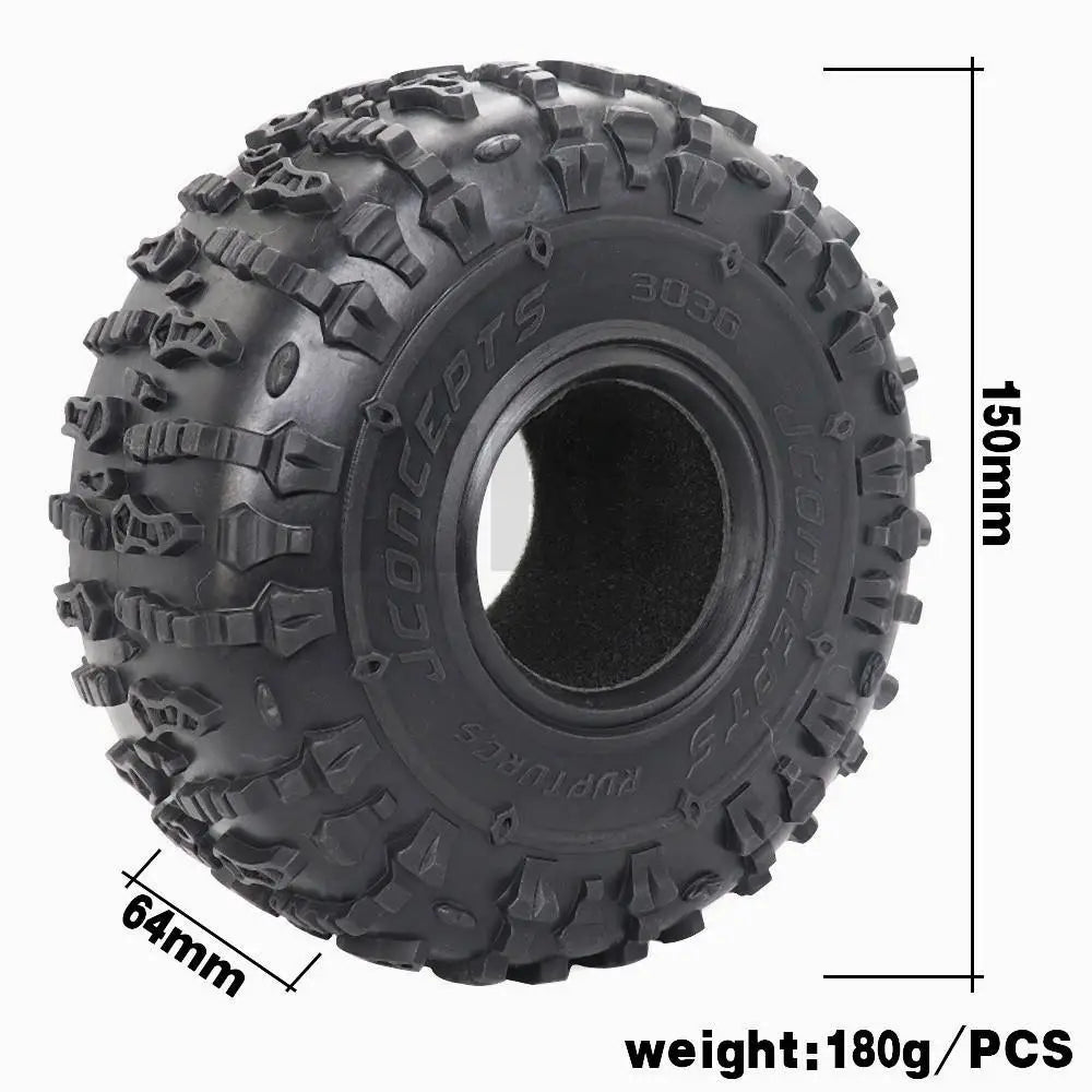 RC Car 2.2 Inch JCONCEPTS Rubber Tyre 2.2 Wheel Tires 150x64mm For 1/10 Rc Crawler Wraith Trax Rr10 Scx10 Wrangler 2.2 Wheel