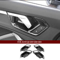 Car Styling Carbon fiber Multimedia Handrest Center Console Gear Shift Panel Cover Sticker For Audi Q3 2019 Interior Accessories