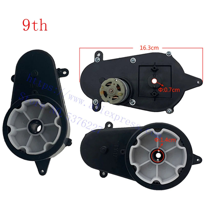 Children's electric car steering motor gear box RS280, 380/390 6V/12V motor remote control stroller accessories