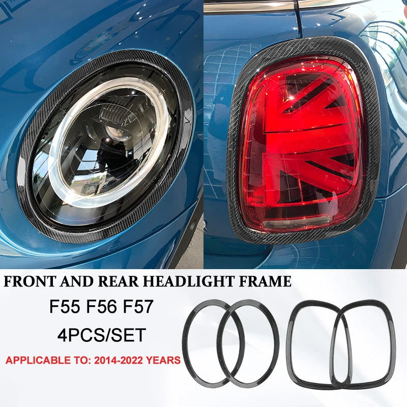 Car Interior Accessories For Mini Cooper F54 F55 F56 F57 F60 Real Carbon Fiber Decorative Cover Sticker Protective Auto Part