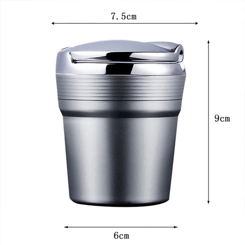 Car Ashtray Universal Car Accessories Interior With Led Lights Cover Creative Personality Covered Inside Multi-Function Supplies