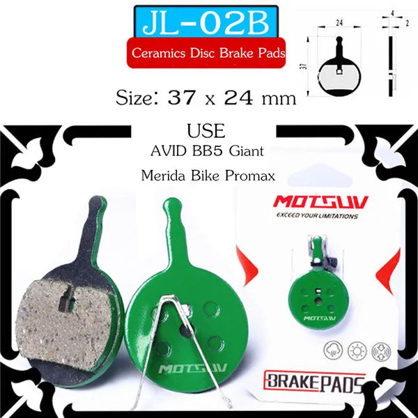 MOTSUV 4 Pairs Bicycle Ceramics Disc Brake Pads for MTB Hydraulic Disc Brake SHIMAN0 SRAM AVID HAYES Magura Formula Bicycle Pads