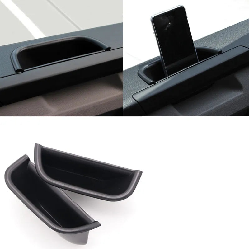 Caja de almacenamiento para puerta delantera interior de coche, organizador para VW Volkswagen Transporter (T6) Caravelle 2017 2018 2019, 2 unidades