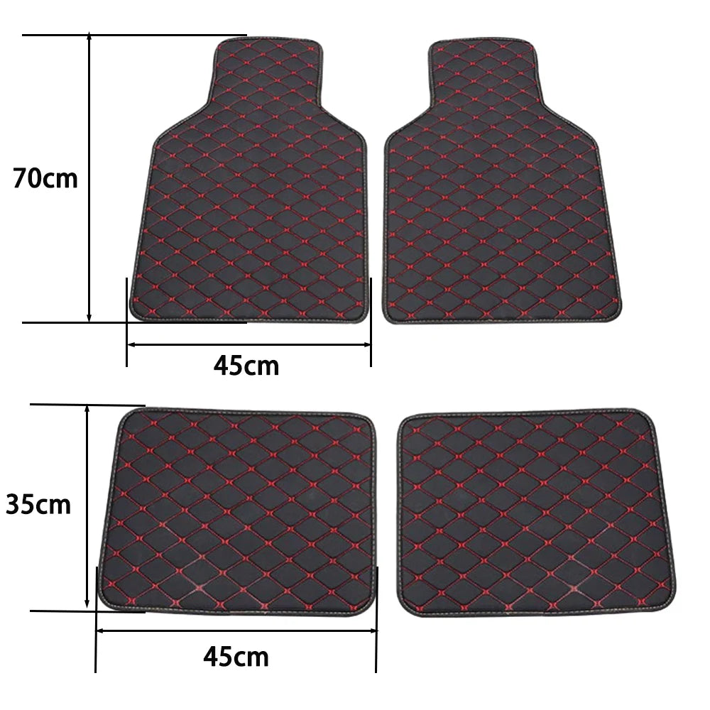 4pcsCar Floor Mats Carpet Floor Mat SetUniversal Fit Car Floor Mats Protection, Auto Front & Rear Carpet Mat for Sedan SUV Truck
