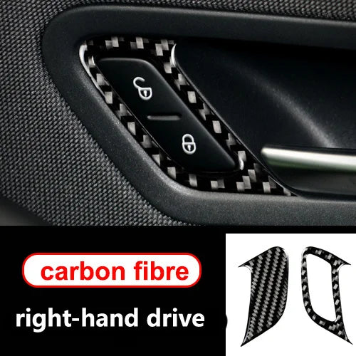 For VW scirocco R Accessories Carbon Fiber Internal Stickers Door Handle Rearview mirror knob 2009-2016 Car Styling