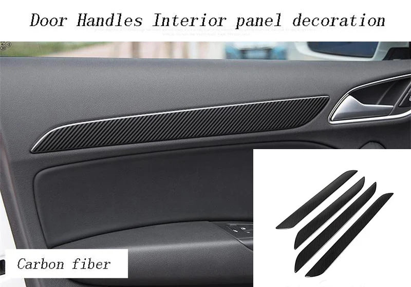 Car Styling Center Console Dashboard Trim Auto Door Decoration Cover Carbon Fiber For Audi Q3 8U 2013-2018 Interior Accessories