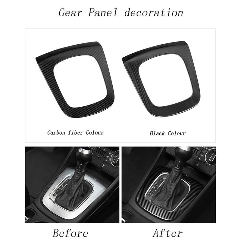 Car Styling Center Console Dashboard Trim Auto Door Decoration Cover Carbon Fiber For Audi Q3 8U 2013-2018 Interior Accessories