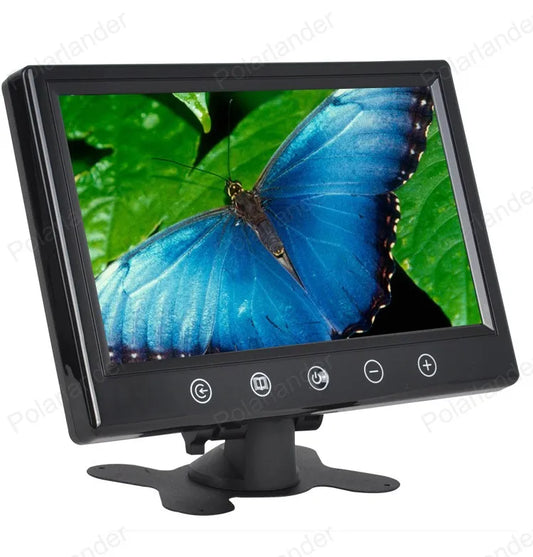 Digital Car Monitor High Resolution 9 Inch Color TFT LCD With 2 Video Input Car Parking Assistance Monitors  For Rearview Camera