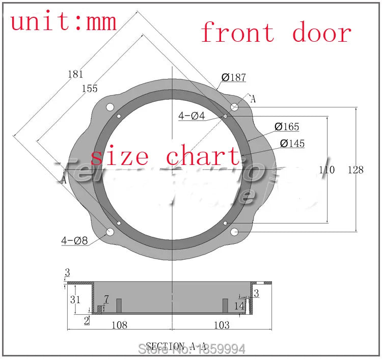 Car Accessories  Front  Rear Door Stereo Bass Speaker Horn Wire Mat Adapter Plugs Socket 6.5" inch FOR ford focus mk2 2005-2011