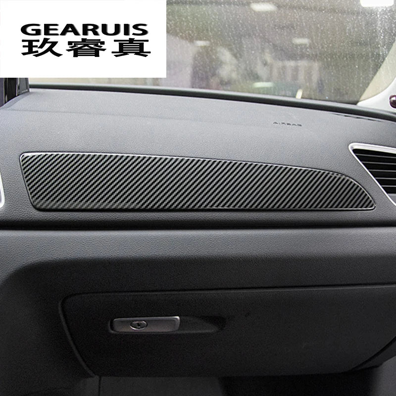 Car Styling Center Console Dashboard Trim Auto Door Decoration Cover Carbon Fiber For Audi Q3 8U 2013-2018 Interior Accessories