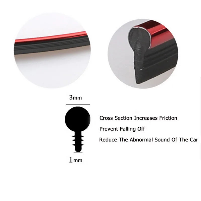 5M Car Styling Interior Accessories Strip Sticker For audi a4 a5 a6 b5 b6 b7 q3 q5 q7 rs quattro s line c5 c6 tt sline a3 a7