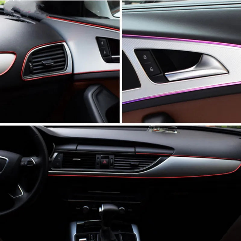 5M Car Styling Interior Accessories Strip Sticker For audi a4 a5 a6 b5 b6 b7 q3 q5 q7 rs quattro s line c5 c6 tt sline a3 a7