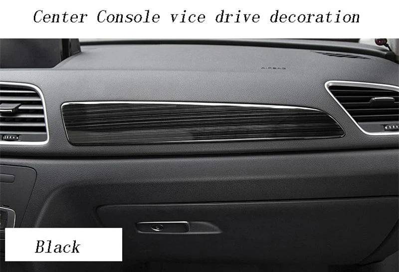 Car Styling Center Console Dashboard Trim Auto Door Decoration Cover Carbon Fiber For Audi Q3 8U 2013-2018 Interior Accessories