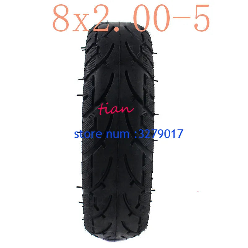High Performance Vacuum Tubeless Tire with Good Quality 8X2.00-5 Fits for Electric Vehicle Electric Scooters E-Bike 8 X 2.00-5