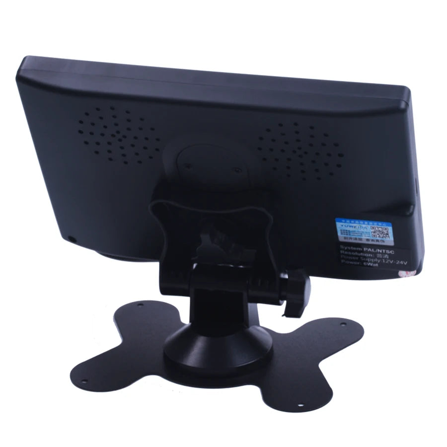 7 Inch Color TFT LCD DC 12V Car Monitor Rear View Headrest Display With 2 Channels Video Input For DVD VCD Reversing Camera