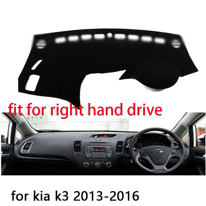 for Kia K3 K 3 2013 2014 2015 2016 Right and Left Hand Drive Car Dashboard Covers Mat Shade Cushion Pad Carpets Accessories