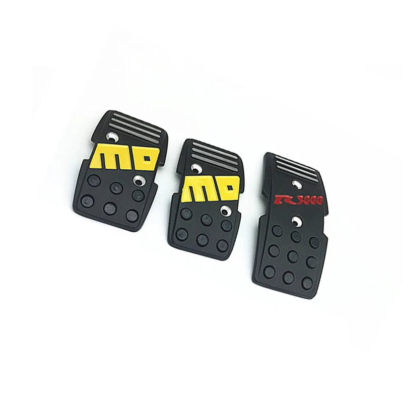 3Pcs Black Racing Non-Slip Metal Manual Car Brake Clutch Accelerate Pedals