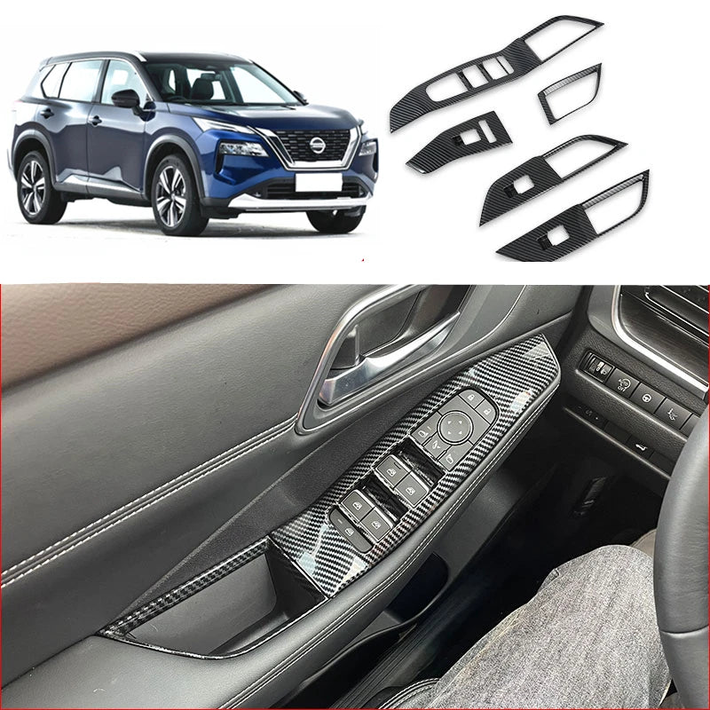 Car Accessories For Nissan Rogue X Trail T33 2021 2022 center console interior door handle air outlet window lift panel