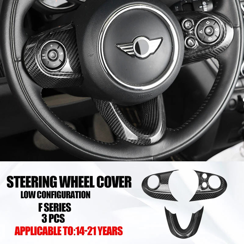 Car Interior Accessories For Mini Cooper F54 F55 F56 F57 F60 Real Carbon Fiber Decorative Cover Sticker Protective Auto Part