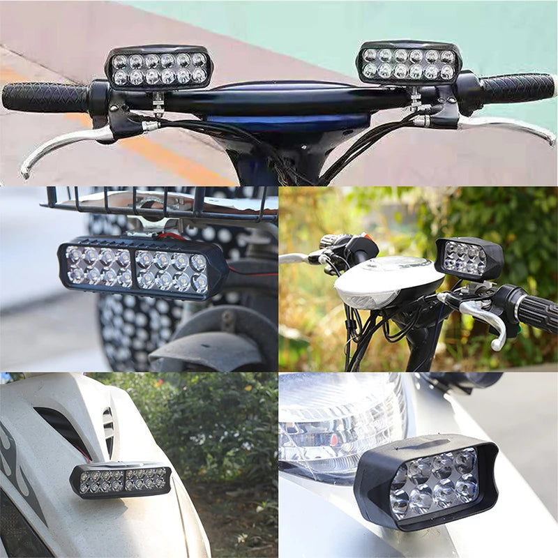 LED Headlight Work Bar Light 8/12/16 LED Fog Lamp DRL For Car Motorcycle Truck SUV ATV Tractor Boat Off Road Scooter 12V