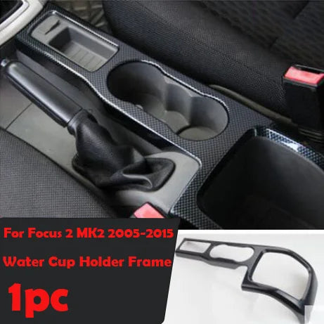 Car-Styling Accessories Air vent Gear Water Cup Holder AC Panel Interior Decorative Cover Case For Ford Focus 2 mk2 2005-2008