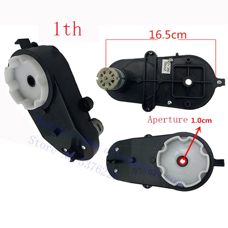 Children's electric car steering motor gear box RS280, 380/390 6V/12V motor remote control stroller accessories
