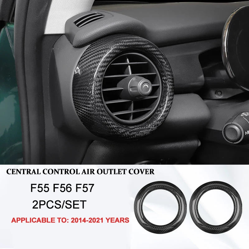 Car Interior Accessories For Mini Cooper F54 F55 F56 F57 F60 Real Carbon Fiber Decorative Cover Sticker Protective Auto Part
