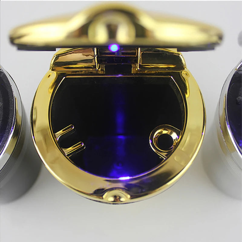 Car Ashtray Universal Car Accessories Interior With Led Lights Cover Creative Personality Covered Inside Multi-Function Supplies